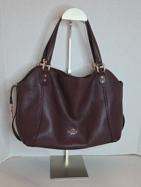 Coach Edie Shoulder Pebbled Leather Shoulder Bag - Style 57124